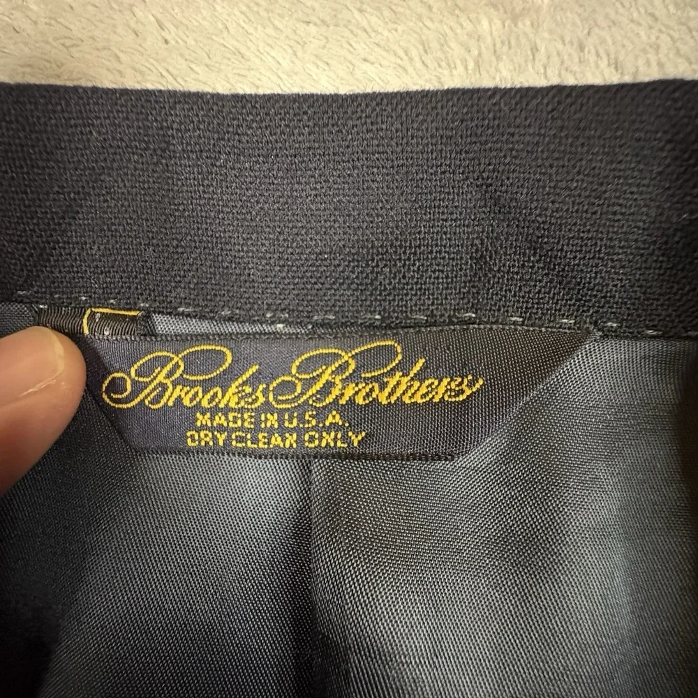 VTG Brooks Brothers Men's 40S (~43S) Navy Brooksease Wool Gold Button Blazer USA